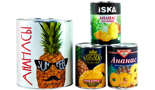 АРОСА - купить ананасы в сиропе (кольца / кусочки) оптом для ресторанов и кафе HoReCa