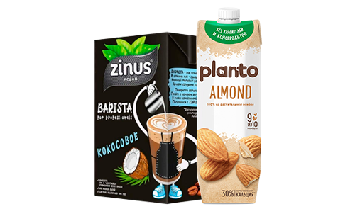 Plant-based beverages in assortment